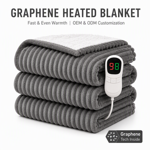 Couverture électrique matelassée de luxe technique de haute qualité, à infrarouge lointain, en graphène, douce, portable et lavable pour usage domestique hivernal - Product Image 6