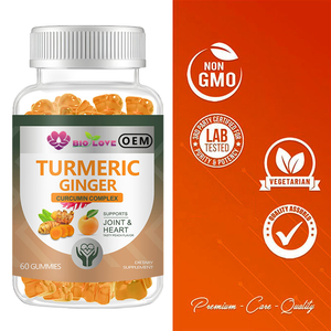 Gummies de curcuma et de <span class=keywords><strong>gingembre</strong></span> en gros, marque privée OEM, avec poivre noir, stimulant immunitaire, antioxydant, complément alimentaire, <span class=keywords><strong>bonbons</strong></span> - Product Image 5