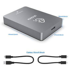 Rocketek-Cámara de aleación de aluminio 2 en 1 con ranura Dual, memoria Usb 3,2, 10Gbps, CFexpress, XQD, lector de tarjetas - Product Image 3