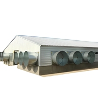 Poulailler moderne en structure d'acier galvanisé préfabriqué, garantie à vie, équipement automatique de la marque JIEKE