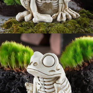 Figura Decorativa de Rana <span class=keywords><strong>Esqueleto</strong></span> de Resina - Decoración de Mesa para Halloween, Ambiente Festivo y Exhibición Navideña - Product Image 5