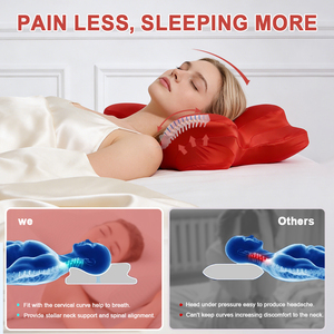 <span class=keywords><strong>Oreiller</strong></span> cervical <span class=keywords><strong>pour</strong></span> dormir en forme de papillon, soutien <span class=keywords><strong>du</strong></span> cou, soulagement de la douleur, <span class=keywords><strong>apnée</strong></span> <span class=keywords><strong>du</strong></span> <span class=keywords><strong>sommeil</strong></span>, <span class=keywords><strong>pour</strong></span> dormeurs latéraux B2B - Product Image 4