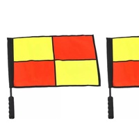 Drapeau d'arbitre de football avec sac Le drapeau de patrouille d'arbitre de football Match de sport Drapeaux de juge de ligne Équipement d'arbitre