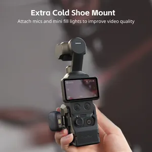 Adaptateur d'extension pour <span class=keywords><strong>Smallrig</strong></span> 6002 Osmo Pocket 4, accessoires avec trous de sangle non obstrués, <span class=keywords><strong>cage</strong></span> métallique personnalisée en alliage d'aluminium 1/4"-20 - Product Image 5
