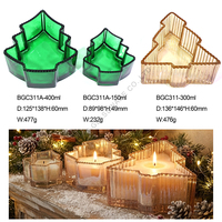 Lampu Lilin Kristal Unik Mewah Kosong, Wadah Lilin Aromaterapi Wangi, Stoples Lilin Natal Custom untuk Liburan