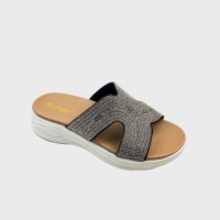 Mules Femme à Enfiler Décorées De Strass Brillants,Claquette à Plateforme à Semelle Épaisse Confortables Pour L’été Et Vacances