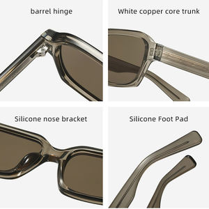 レディース高級スクエアレトロサングラス2026シェードグラスデザイナーメンズPCサングラス - Product Image 5