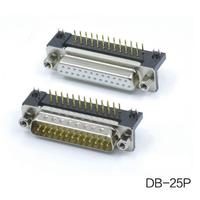 Haute qualité D-SUB 25 broches connecteur femelle à Angle droit DB 25 P DIP R/A Type cuivre Contact matériel pour PCB