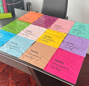 Sac d'expédition pour vêtements en tissu biodégradable personnalisé imprimé avec logo, sac polyvalent auto-adhésif pour l'expédition et l'emballage - Product Image 5