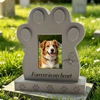 Pierre commémorative pour chien en PLA imprimée en 3D, forme de patte créative style américain, souvenir funéraire pour animal de compagnie