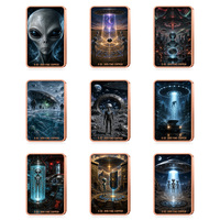 Vente en gros de lingot de cuivre fin .999 de 5 oz, motif OVNI extraterrestre en relief, imprimé couleur UV 3D, souvenir, cadeau, pièce de collection