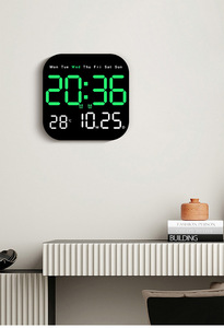 Wholesale Large Display <b>Digital</b> Wall <b>Clock</b> Date Temperature LED Alarm Brightness Adjustment - Product Image 2