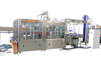 Ligne complète de traitement d'eau minérale 12000BPH et machine de remplissage, étiquetage et emballage 3-en-1 pour bouteilles PET CE COMARK