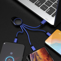 Cadeau promotionnel, logo personnalisé, câble de charge USB 3 en 1, porte-clés pour ordinateur, téléphone portable, tablette, imprimante, lecteur de code-barres