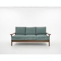 Ensemble de canapés Chesterfield modernes personnalisés avec un design japonais en bois massif de luxe pour le salon