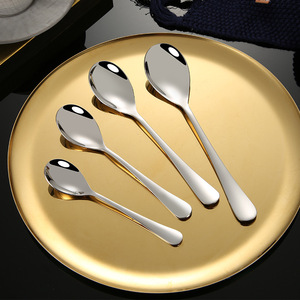 304 Stainless Steel Mirror Finish Western-Style Long Handle <strong>Childrens</strong> Soup/Dinner Spoon <strong>Cutlery</strong> <strong>Set</strong> - Product Image 4