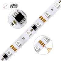 SK6812 / WS2812 / XT1511-WWA blanc chaud blanc froid ambre 5050 SMD 5050 rgb LED bande Cob LED bande 24V étanche à l'eau LED bande