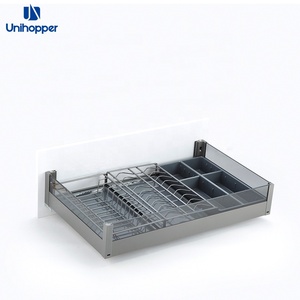 Armoire de <span class=keywords><strong>cuisine</strong></span> en verre uniwhopper, armoire coulissante à fermeture souple, bol à trois côtés, <span class=keywords><strong>panier</strong></span> à vaisselle avec compartiment - Product Image 2