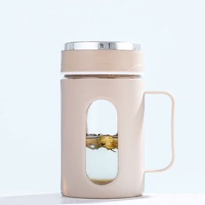 Bouteille d'eau en verre givré coloré à changement de couleur avec couvercle, personnalisable avec logo, vente en gros - Product Image 5