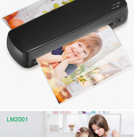 Petite taille plastique chaud A4 papier plastifieuse photo document menu machine à plastifier LM2001