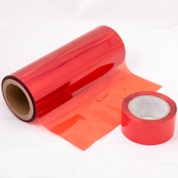 Aislamiento de alta temperatura, cinta de transformador sin costura, película roja de poliéster PET con ancho ajustable para película de plástico