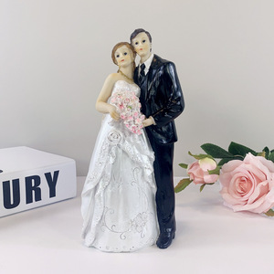 Gâteau de mariage Topper mariage mariée et marié gâteau Topper bricolage fiançailles Figurine artisanat cadeau gâteau décoration fournitures - Product Image 6