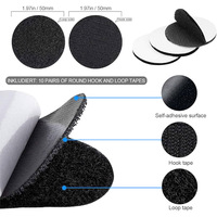 Crochets et boucles auto-adhésifs, colle 3M résistante, ruban adhésif rond pour la gestion des câbles, la fixation des tapis et le montage mural