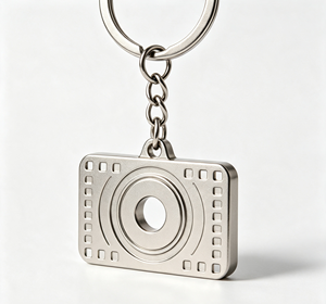 Stainless Steel Camera <b>Keychain</b> Metal Key Ring Engraved Pendant <b>Custom</b> Logo Gift Souvenir - Product Image 4