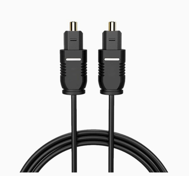 Toslink Digital Audio Fiber Optic Cable for TVs, Speakers, Soundbars, Amplifiers, Projectors (SPDIF Square Connector)