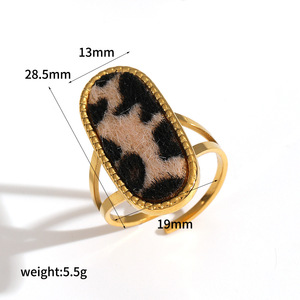 Vintage 18 Ayar Altın Kaplama Paslanmaz Çelik Leopar Desenli Yüzük Seti <span class=keywords><strong>Boho</strong></span> Hayvan Desenli Gösterişli Parmak Yüzükleri Kadınlar İçin Takı Hediyesi - Product Image 5