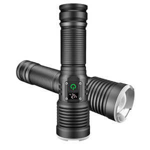 XHP70 ไฟฉาย LED 18650 26650 แบบชาร์จไฟได้ประเภทซีดิจิตอลจอแสดงผลแบบยืดหดได้กำลังสูงไฟฉายระยะไกล - Product Image 1