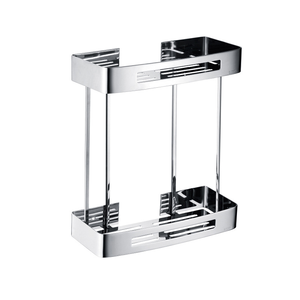 Estante de Baño Cuadrado de Doble Capa, de Acero Inoxidable 304, Montado en la Pared, con Borde Ancho, para Almacenamiento en el Hogar, Marca AKPN - Product Image 1