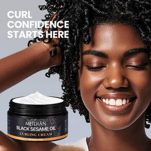 Crema para Rizos con Aceite de Sésamo Negro, Mascarilla Capilar Hidratante, Acondicionador para Cabello Seco y Suave, Productos de Cuidado Personal y Belleza - Product Image 2