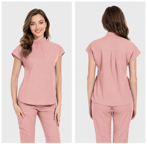 Ensemble de tenues médicales en gros, multicolore, extensible dans les 4 sens, comprenant un haut et un <span class=keywords><strong>pantalon</strong></span> jogger, pour infirmières et personnel hospitalier, prêt à expédier - Product Image 3