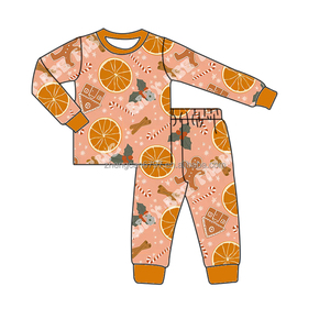Pijamas de verano para bebé al por mayor conjuntos de bambú para chicas adolescentes 2024 patrón de <span class=keywords><strong>Cascanueces</strong></span> manga larga alta calidad conjunto de 2 piezas - Product Image 3
