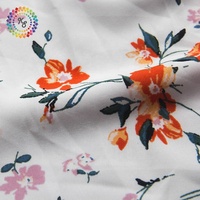 100% Polyester Spandex Impression réactive Tissu extensible à quatre voies pour tissu de robe d'été pour dames