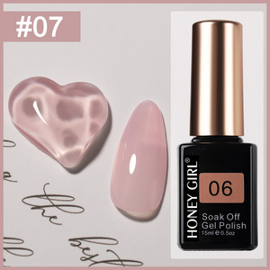 Kit de Gel UV Transparent Effet Jade pour Nail Art, Sans HEMA, Écologique, 15ML, Couleur <span class=keywords><strong>Nude</strong></span>, Longue Durée - Product Image 6