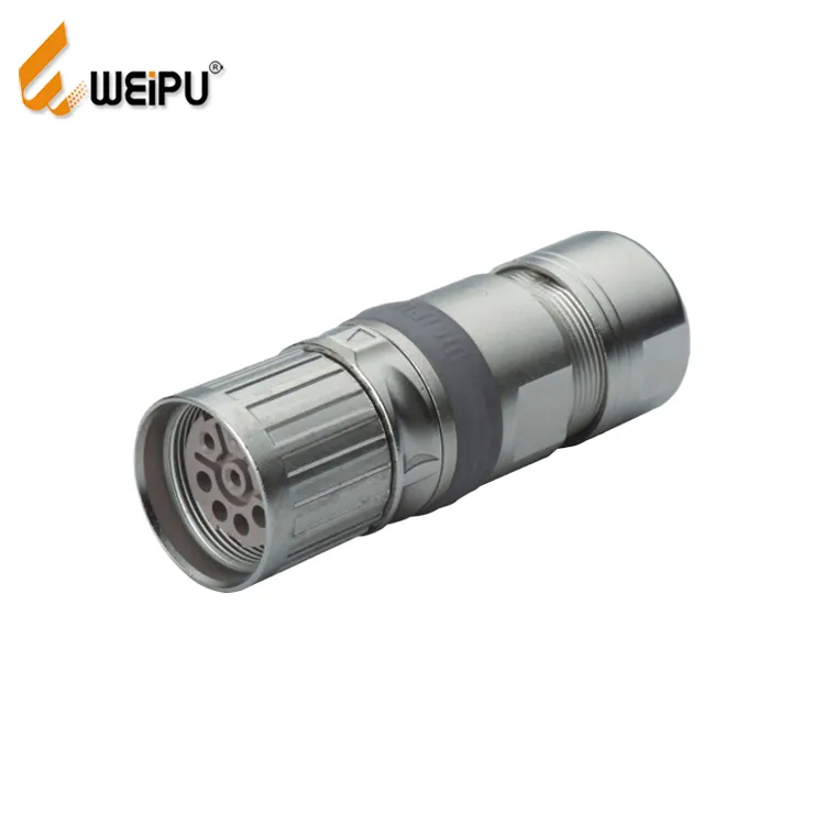 WEIPU M23 series connector M23DK-TK 8pin waterproof 8A female circular cable connector