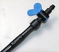 Compensateur de pression PE 16 mm de diamètre, raccord noir en ligne pour goutteur cylindrique, tuyau d'irrigation agricole, débit 3 L/H, 300 mm