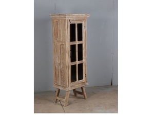 Modern Eco-Friendly Handmade Wooden Display Showcase Cabinet Almirah Glass Front Multi-Functional Storage Shelves for Home Decor - Product Image 6