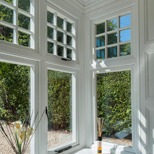 Jendela Kusen Vinyl PVC Kustom Pabrik, Kedap Suara, Rumah Modern, Kaca Tempered, Jendela UPVC Casement - Product Image 2