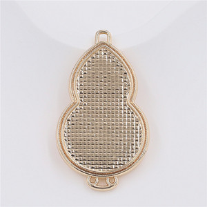 diy jewelry accessories, <strong>earrings</strong>, necklaces, concave <strong>hardware</strong>, empty base, , gourd, filigold, emerald, veneer, Song Jinjin - Product Image 1