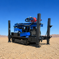 Machine de forage de puits d'eau, profondeur maximale 300m, compresseur d'air diesel, équipement de forage de puits
