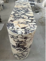 Table console en marbre Calacatta Viola sur mesure de luxe, style moderne pour le salon, meubles pour la maison