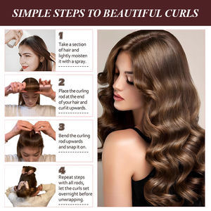 Meilleures ventes : Bigoudis souples pour boucles froides, Rouleaux en mousse éponge pour boucles magiques effet soie, Bigoudi sans chaleur avec ensemble de chouchous - Product Image 5