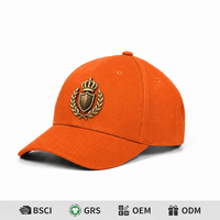 Casquette de baseball premium structurée et vibrante à 6 panneaux avec broderie en fil métallique doré, ajustable, pour homme, idéale pour le sport, le golf et la protection solaire