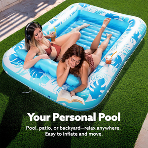 Blow up Raft Tub Bains <span class=keywords><strong>de</strong></span> <span class=keywords><strong>soleil</strong></span> gonflables en plastique avec oreiller <span class=keywords><strong>pour</strong></span> une expérience <span class=keywords><strong>de</strong></span> détente ultime Relaxation <span class=keywords><strong>Bain</strong></span> <span class=keywords><strong>de</strong></span> <span class=keywords><strong>soleil</strong></span> - Product Image 5