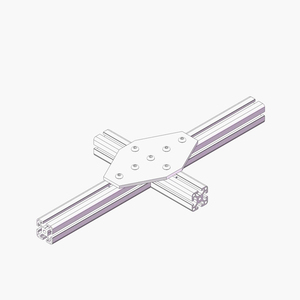 6087 7 lỗ qua tham gia tấm 40mm tường kệ Bracket 40 tường kệ tấm 40 máy nối 40 Series cho nhôm hồ sơ - Product Image 4