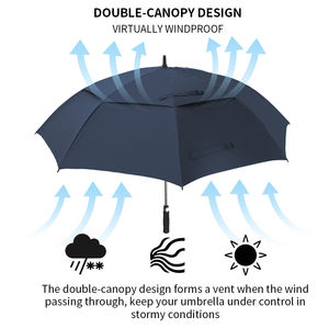 Paraguas de Golf Automático de Apertura y Cierre de 27 Pulgadas con Protección UV, Impermeable, para Viajes y Lluvia - Product Image 4