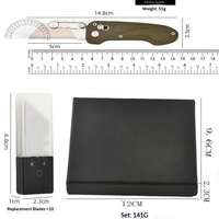 Couteau utilitaire pliant en acier inoxydable pour usine, coupe-papier, couteau d'électricien, lame détachable, portable, vente en gros